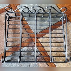 Vintage Home Interiors Sutton Silver Wrought Iron Caddy Organizer